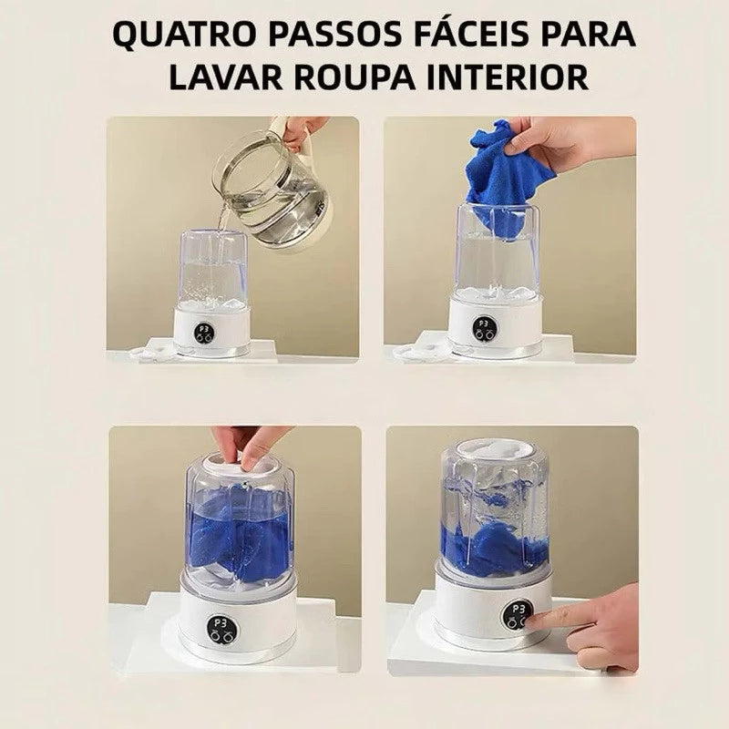 Mini Máquina de Lavar Elétrica Portátil - Entrega Grátis